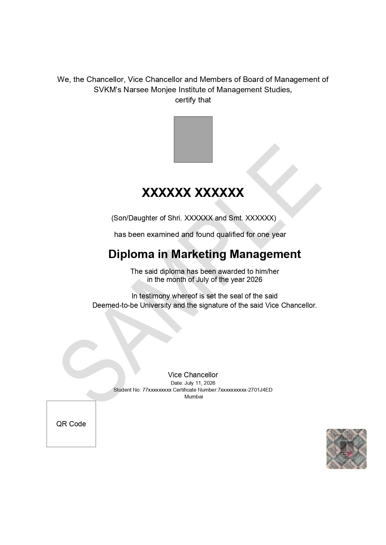 Certificate Preview