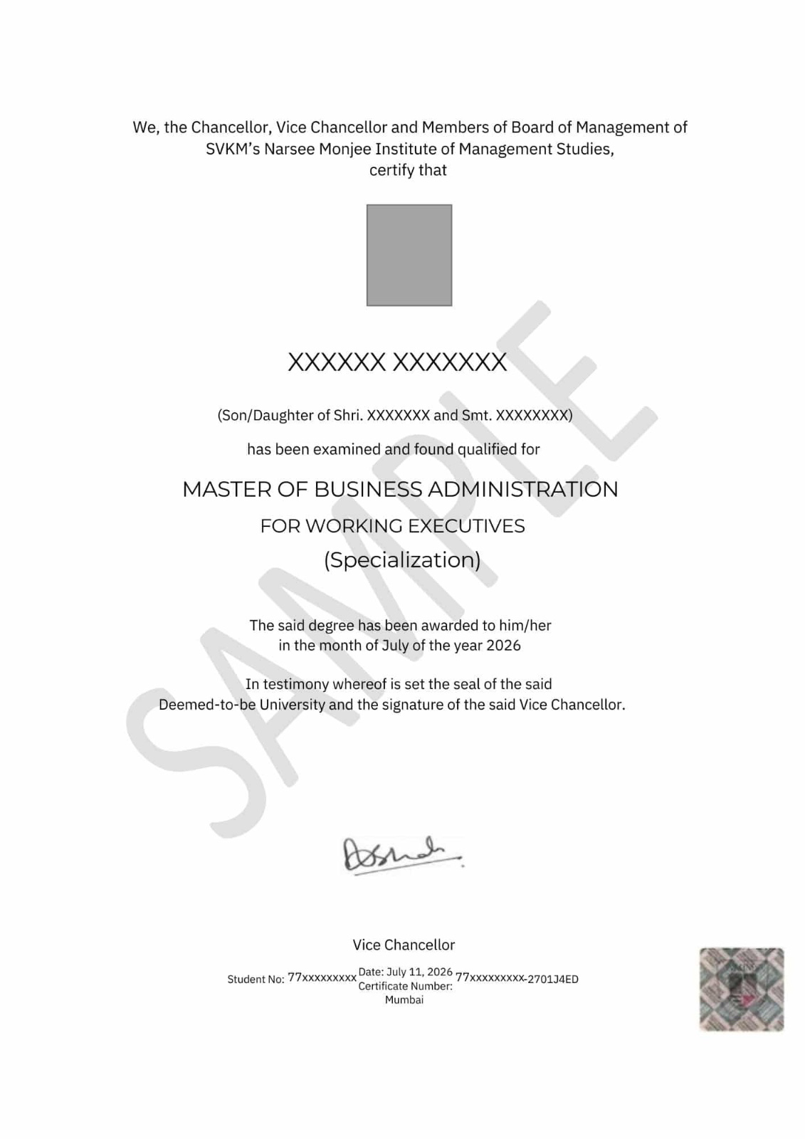 Certificate Preview