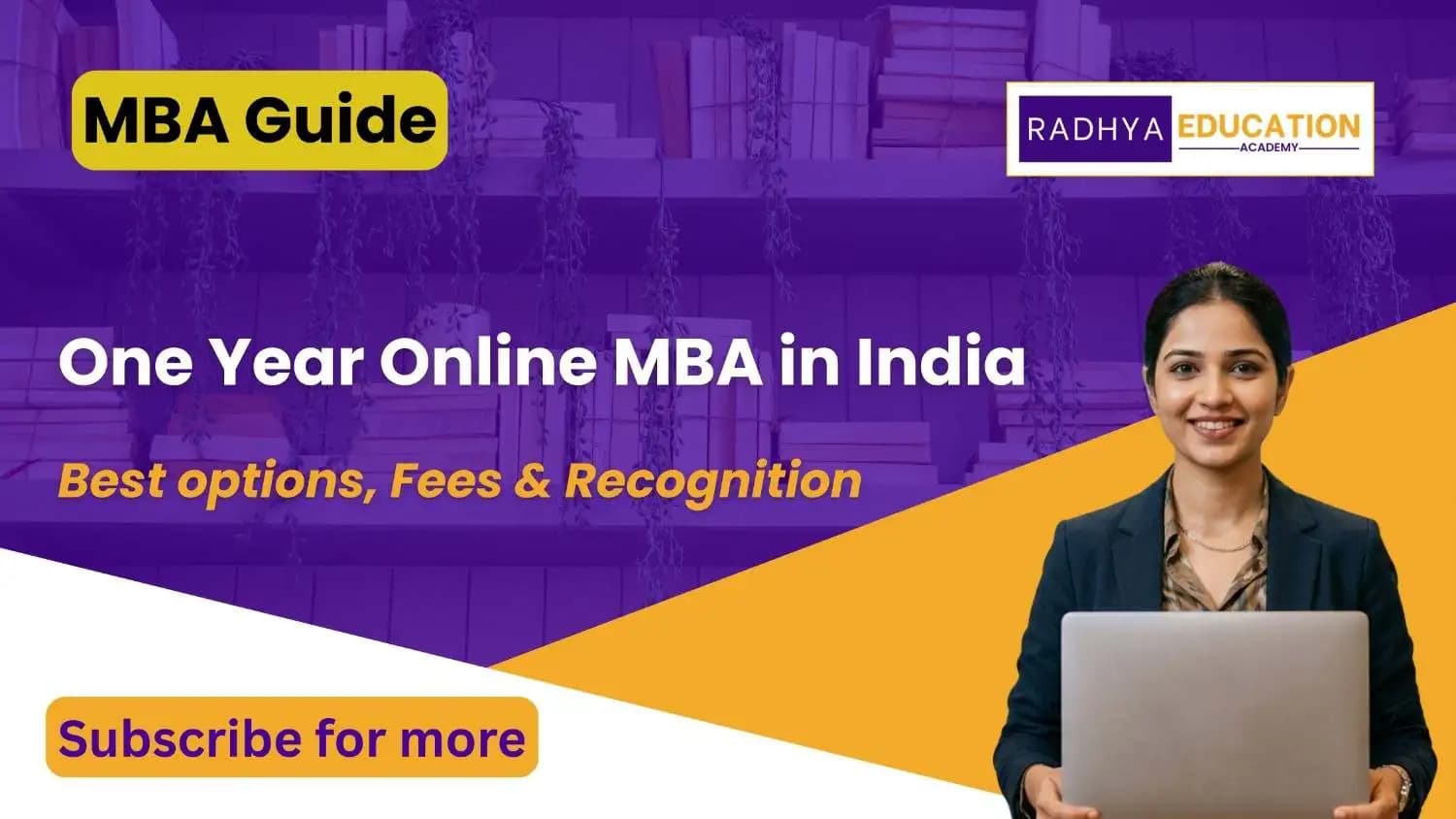 One-Year Online MBA in India 2026