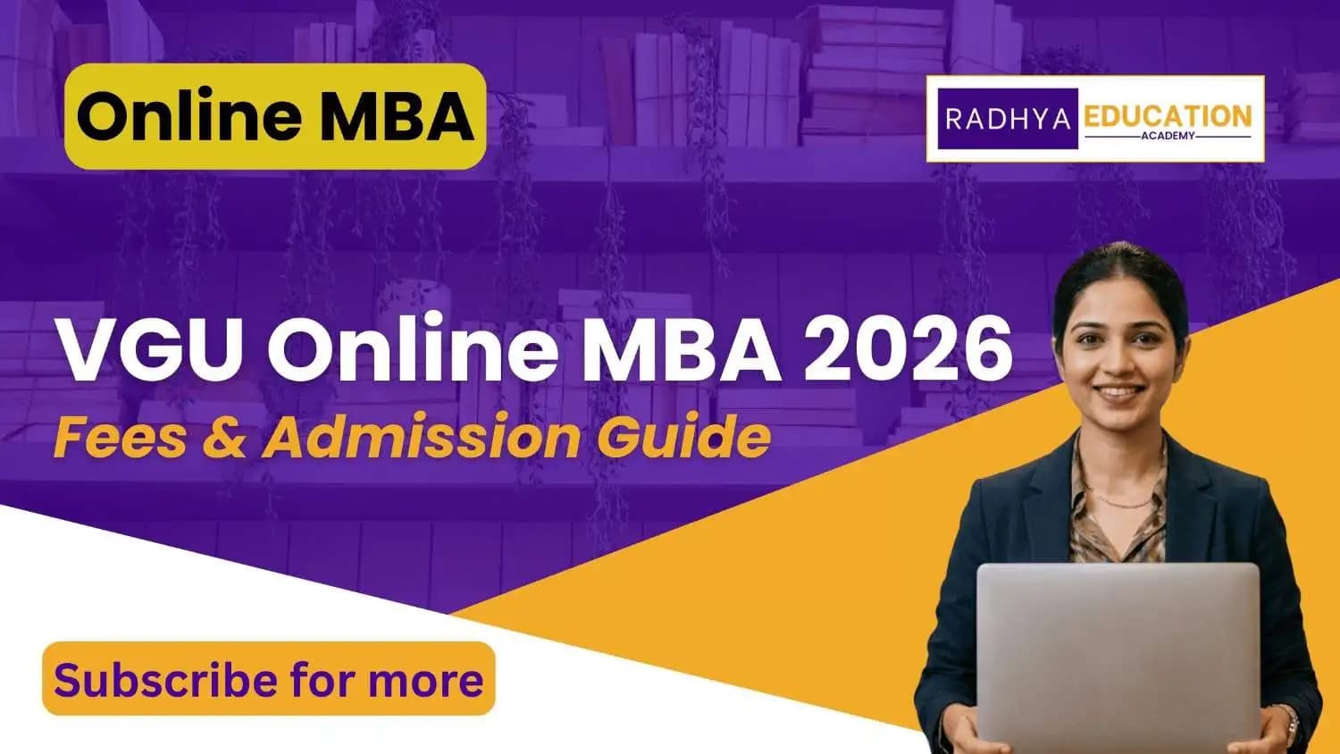 VGU Online MBA 2026 - Fees, Eligibility, Admission & Specializations