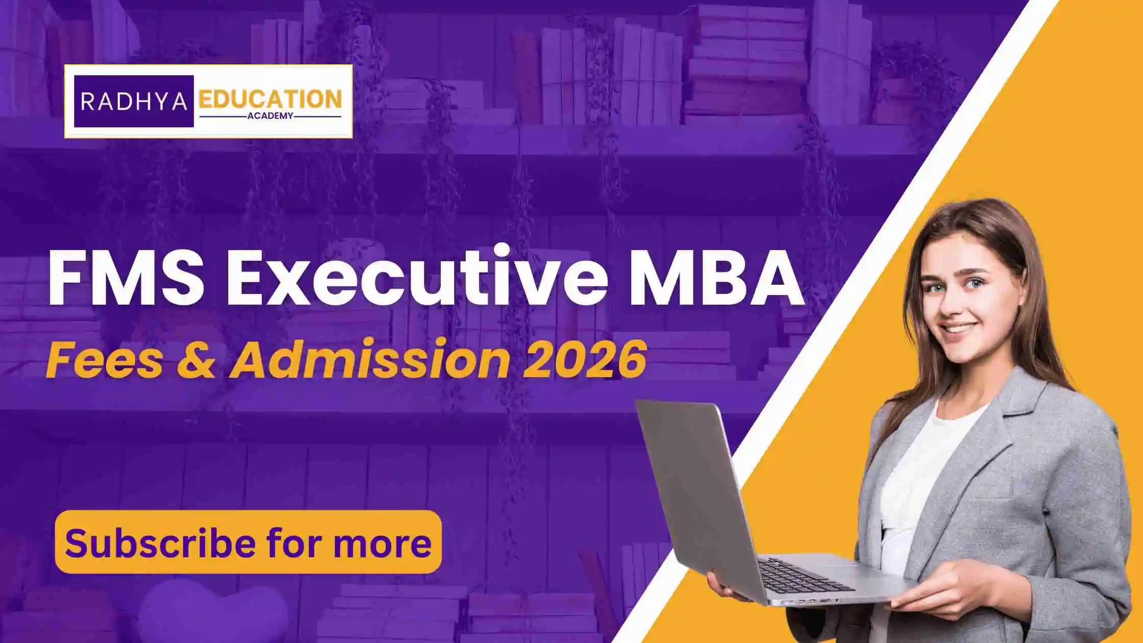 FMS Executive MBA Evening Program 2026 – Fees, Eligibility & Admission Process