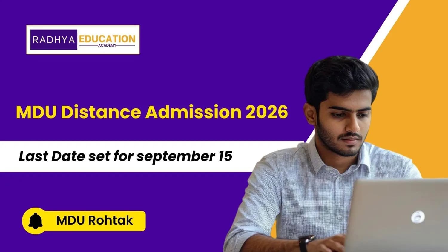 MDU Distance Admission 2026 Last Date Set for September 15